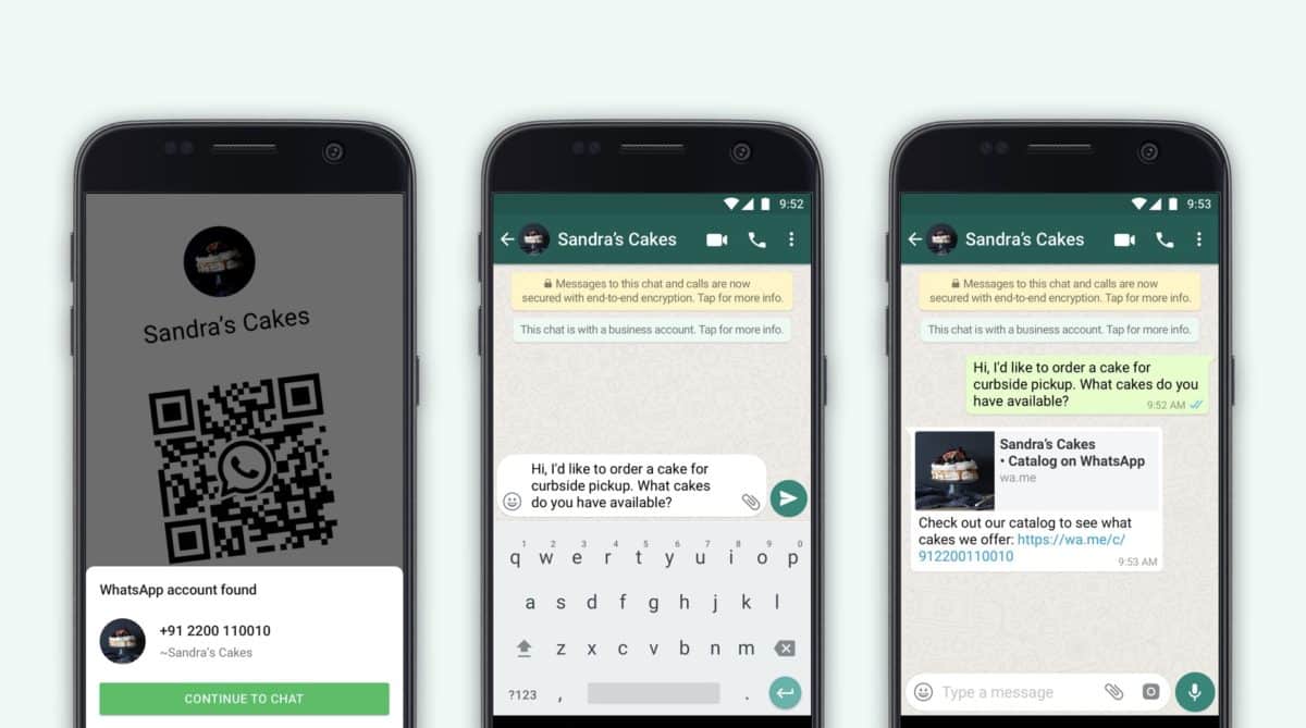WhatsApp Business un QR code pour faciliter les échanges